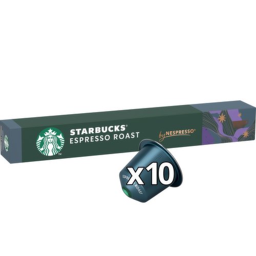 Starbucks® by Nespresso® Dark Espresso Roast Coffee Capsules X10