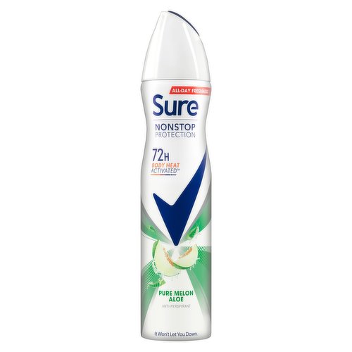 Sure  Antiperspirant Deodorant Pure Melon Aloe Nonstop Protection 250 ml 