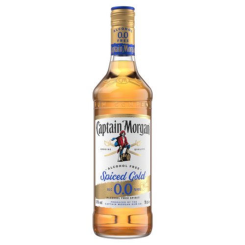 Captain Morgan Spiced Gold 0.0% Alcohol Free Spirit 70cl Bottle