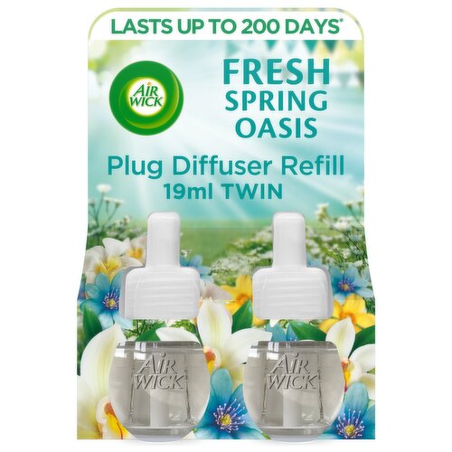 Air Wick Fresh Spring Oasis Electrical Plug In Twin Refill 2x19ml Lasts up to 200 days