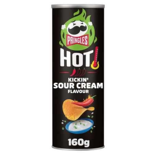 Pringles Hot Kickin' Sour Cream Sharing Crisps 160g