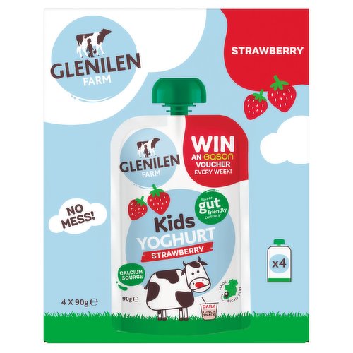 Glenilen Farm Kids Yoghurt Strawberry 4 x 90g