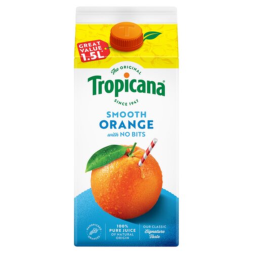 Tropicana Smooth Orange with No Bits 1.5L