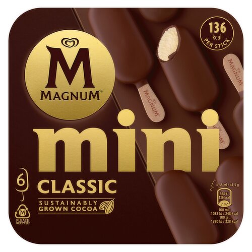 Magnum Mini Ice Cream Sticks Classic 6x 55 ml 