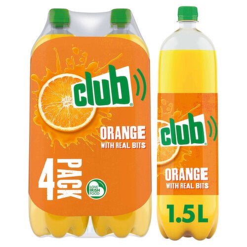 Club Orange with Real Bits 4 x 1.5 Litres 