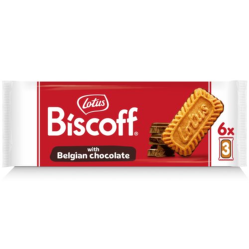 Biscoff Chocolate Coated Biscuits 6 three-packs - 132g