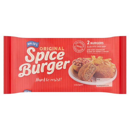 Walsh's Original Spice Burger 2 Burgers 185g