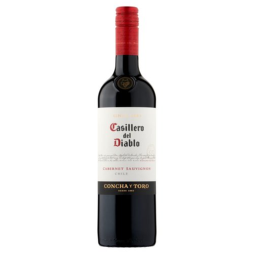 <b>Further Description</b><br/>All our grapes are produced with 100% renewable energy; Showing our commitment to the race for zero carbon emissions.<br/><br/><b>Features</b><br/>Wine of Chile<br/><br/><b>Pack Size</b><br/>75cl ℮<br/><br/><b>General Alcohol Data</b><br/>Alcohol By Volume - 13.5<br/>Serving Suggestion - Best opened and served between : 18 - 20° C<br/>Units - 10.1<br/><br/><b>Wine Alcohol Data</b><br/>Agent - Concha y Toro UK Ltd<br/>Current Vintage - 2021<br/>Grape Variety - Cabernet Sauvignon<br/>History - More than 100 years ago, Don Melchor de Concha y Toro reserved for himself an exclusive batch of his best wines. To keep strangers away from his private reserve, he spread the rumour that the Devil lived in his cellar. Hence the name: Casillero del Diablo" (The Devil's Cellar)<br/>Producer - Viña Concha y Toro S.A.<br/>Regional Information - The Central Valley is recognized around the world for the extraordinary quality of the red wines produced there. The excellent soil conditions plus the optimal climate throughout the year create the perfect terroir for the production of several of Casillero del Diablo's red varieties.<br/>Vinification Details - Our Reserva range is a collection of premium wines, made with grapes selected from Chile's best wine valleys. Each creation portrays the essence and typicity of its variety with a combination of carefully cultivated aromas, flavours, and styles.<br/>Winemaker - Marcelo Papa<br/><br/><b>Wine Colour</b><br/>Colour - Red<br/><br/><b>Storage Type</b><br/>Ambient<br/><br/><b>Recommended Storage</b><br/>Storage Type - To enjoy this wine at its best, drink within <> of purchase.<br/><br/><b>Preparation and Usage</b><br/>Best opened and served between : 18 - 20° C.<br/><br/>Country of Origin - Chile<br/><br/><b>Safety Statements</b><br/>Pregnancy Warning<br/><br/><b>Company Name</b><br/>Concha y Toro UK Ltd<br/><br/><b>Company Address</b><br/>OX33 1ER.<br/><br/><b>Web Address</b><br/>www.casillerodeldiablo.com<br/><br/><b>Return To</b><br/>Concha y Toro UK Ltd,<br/>
OX33 1ER.<br/>
www.casillerodeldiablo.com<br/><br/>