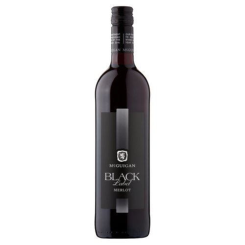 Merlot<br/><br/><b>Pack Size</b><br/>75cl ℮<br/><br/><b>General Alcohol Data</b><br/>Alcohol By Volume - 12.5<br/>Serving Suggestion - It is the perfect accompaniment to lamb stew or tomato based pasta<br/>Tasting Notes - This is a soft and flavoursome wine with ripe fruit flavours of raspberry, cherry and plums integrated with subtle oak<br/>Units - 9.4<br/><br/><b>Region of Origin</b><br/>South Eastern Australia<br/><br/><b>Wine Alcohol Data</b><br/>Agent - Australian Vintage (Europe) Ltd<br/>Current Vintage - 2021<br/>Grape Variety - Merlot<br/>Producer - Australian Vintage (Europe) Limited<br/><br/><b>Wine Colour</b><br/>Colour - Red<br/><br/><b>Storage Type</b><br/>Ambient<br/><br/><b>Storage</b><br/>Best enjoyed within two years of purchase, drink within two days of opening.<br/><br/>Country of Origin - Australia<br/><br/><b>Safety Statements</b><br/>Pregnancy Warning<br/><br/><b>Origin</b><br/>Wine of Australia<br/><br/><b>Company Name</b><br/>Australian Vintage (UK) Limited / Australian Vintage (Europe) Limited<br/><br/><b>Company Address</b><br/>Australian Vintage (UK) Limited,<br/>
Surrey,<br/>
CR0 6BA.<br/>
<br/>
Australian Vintage (Europe) Limited,<br/>
Dublin 2,<br/>
D02 F206,<br/>
Ire.<br/><br/><b>Durability after Opening</b><br/>Consume Within - Days - 2<br/><br/><b>Web Address</b><br/>www.mcguiganwines.co.uk<br/><br/><b>Return To</b><br/>Australian Vintage (UK) Limited,<br/>
Surrey,<br/>
CR0 6BA.<br/>
<br/>
Australian Vintage (Europe) Limited,<br/>
Dublin 2,<br/>
D02 F206,<br/>
Ire.<br/>
www.mcguiganwines.co.uk<br/><br/>