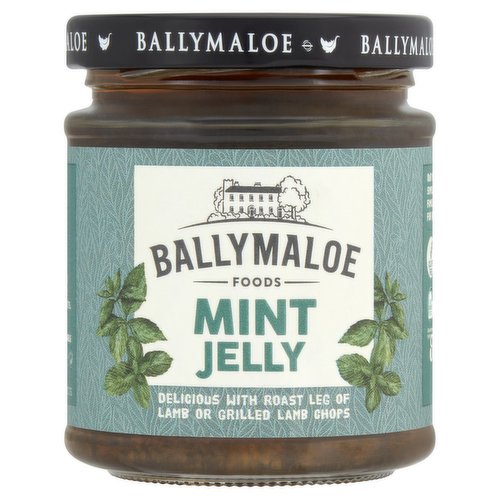 <b>Further Description</b><br/>Our products are full of flavour thanks to our simple, quality ingredients and are made by our family for yours. Visit www.ballymaloefoods.ie for recipes, our story & more.<br/><br/><b>Features</b><br/>Delicious with Roast Leg of Lamb or Grilled Lamb Chops<br/>Made with Natural Ingredients<br/>Gluten Free<br/>An Original Recipe<br/>Suitable for Vegans<br/><br/><b>Lifestyle</b><br/>Gluten free<br/>Suitable for Vegans<br/><br/><b>Pack Size</b><br/>220g ℮<br/><br/><br/><b>Ingredients</b><br/>Sugar<br/>Apple Juice<br/>White Wine Vinegar<br/>Mint (5%)<br/>Pectin<br/><br/><b>Safety Warning</b><br/>TAMPER EVIDENT SAFETY BUTTON<br/>
BUTTON POPS UP WHEN ORIGINAL SEAL IS BROKEN<br/><br/><b>Storage Type</b><br/>Ambient<br/><br/><b>Storage</b><br/>Best before: See top.<br/>
Once opened store in a cool place and use within 6 months.<br/><br/><b>Company Name</b><br/>Ballymaloe Foods / Little Island Relish Ltd<br/><br/><b>Company Address</b><br/>Ballymaloe Foods,<br/>
Cork,<br/>
T45 PR68,<br/>
Ireland.<br/>
<br/>
Little Island Relish Ltd,<br/>
WS 2UA.<br/><br/><b>Durability after Opening</b><br/>Consume Within - Months - 6<br/><br/><b>Web Address</b><br/>www.ballymaloefoods.ie<br/><br/><b>Return To</b><br/>Ballymaloe Foods,<br/>
Cork,<br/>
T45 PR68,<br/>
Ireland.<br/>
<br/>
Little Island Relish Ltd,<br/>
WS 2UA.<br/>
www.ballymaloefoods.ie<br/>
