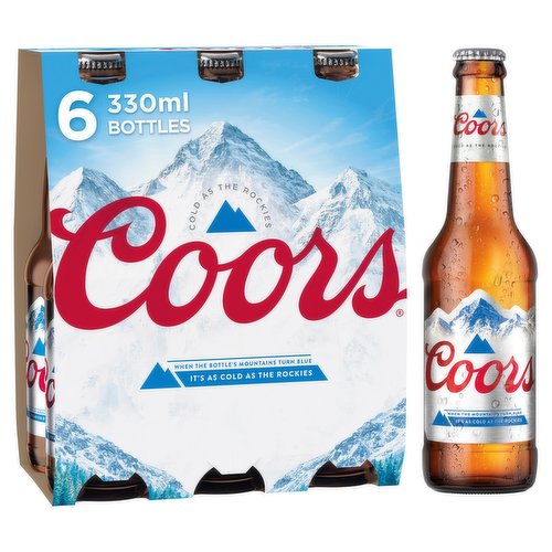 Coors lager beer 6 x 300 ml bottle