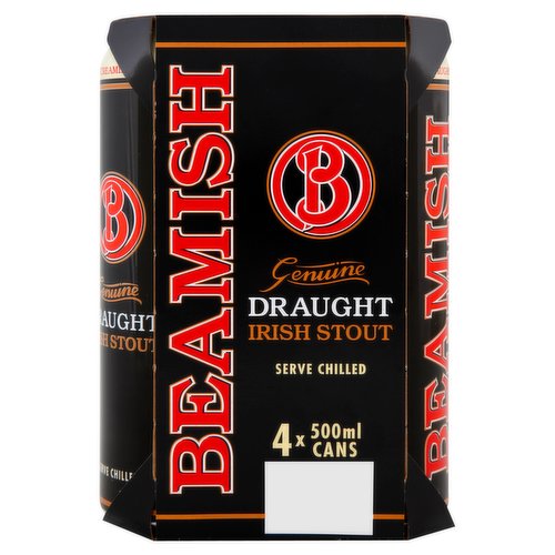 Beamish Genuine Draught Irish Stout 4 x 500 ml can 