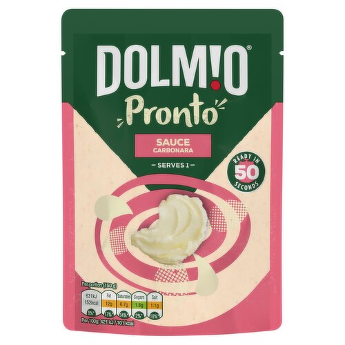 Dolmio Pronto Carbonara Microwave Pasta Sauce 150g