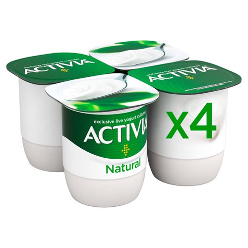 Activia Natural Yogurt 4 x 125g (500g)