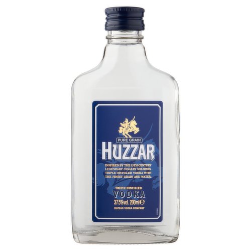 Huzzar Pure Grain Triple Distilled Vodka 200ml
