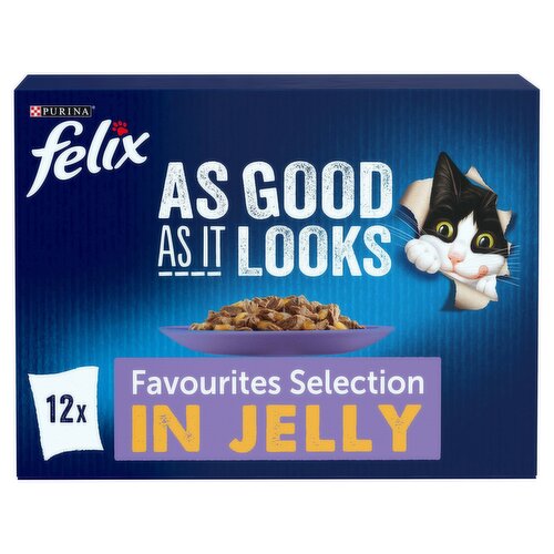 FELIX As Good As it Looks Favourites Selection Wet Cat Food 12x100g