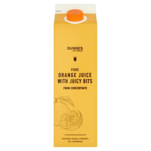 Dunnes Stores Pure Orange Juice with Juicy Bits From Concentrate 1 Litre