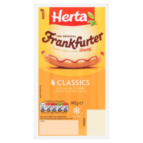 Herta The Original Frankfurter 4 Classics 140g