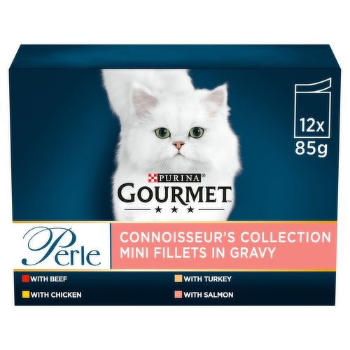 GOURMET Perle Connoisseur's Selection in Gravy Wet Cat Food 12x85g