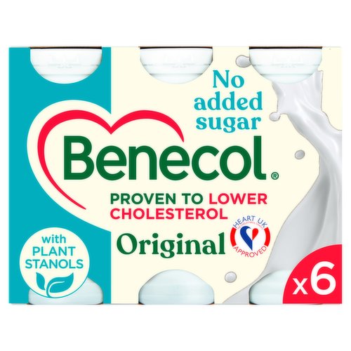 Benecol Original No Added Sugar Yogurt Drink 6 x 67.5g (405g)