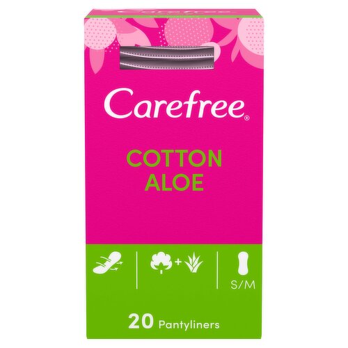 Carefree® Cotton Aloe Pantyliners 20ct