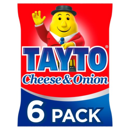 Tayto Cheese & Onion Flavour Potato Crisps 6 x 25g