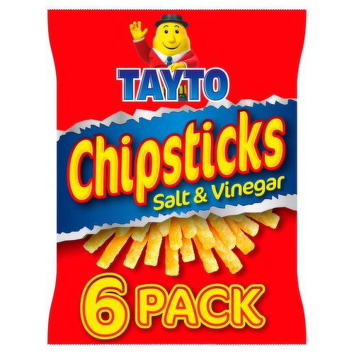 Tayto Chipsticks Salt & Vinegar Flavour 6 x 28g