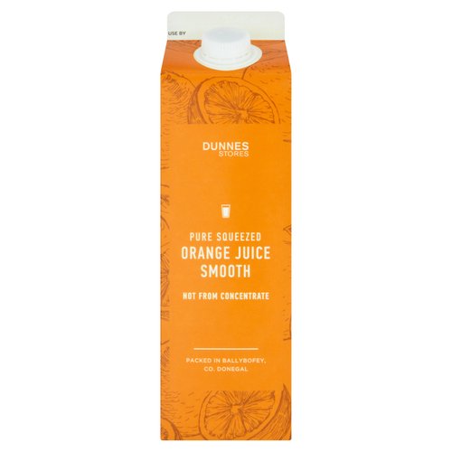 Dunnes Stores Pure Squeezed Orange Juice Smooth Not From Concentrate 1 Litre