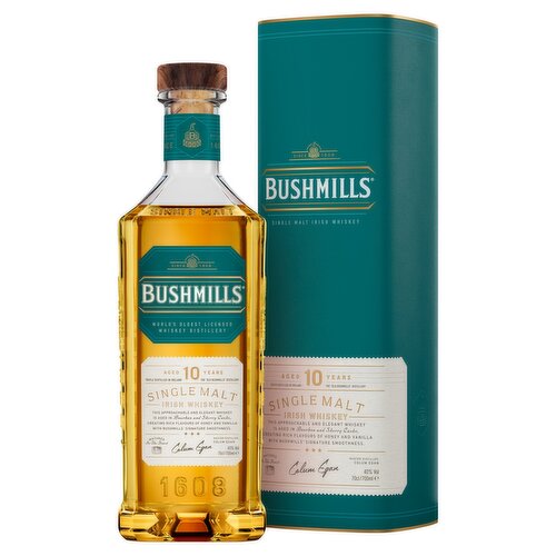 Bushmills Single Malt Irish Whiskey Aged 10 Years 700ml