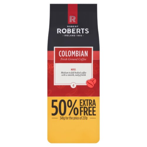 Robert Roberts Colombian Fresh Ground Coffee 341g