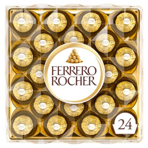 Ferrero Rocher Milk Chocolate Hazelnut Pralines Gift Box of Chocolates 24 Pieces 300g