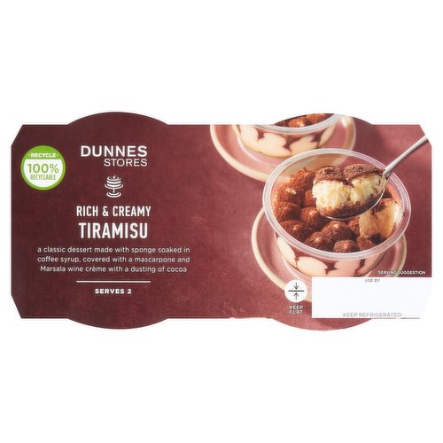 Dunnes Stores Rich & Creamy Tiramisu 2 x 100g (200g)