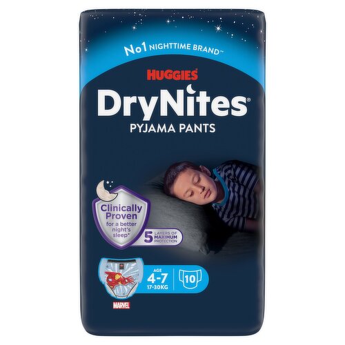 DryNites 10 Pyjama Pants Age 4-7 17-30kg