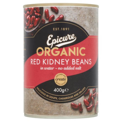 Epicure Organic Red Kidney Beans in Water 400g