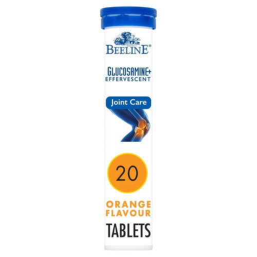 Beeline 1350mg Glucosamine + Effervescent 20 Orange Flavour Tablets