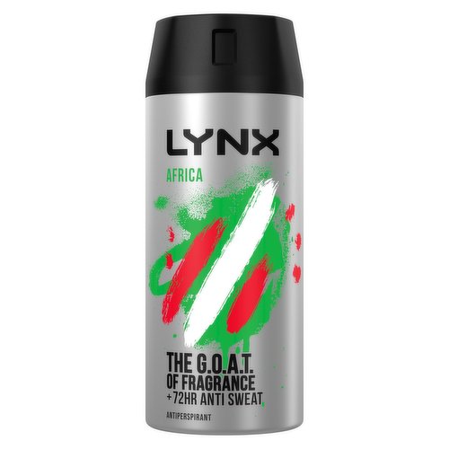 Lynx  Antiperspirant Deodorant Spray Africa the G.O.A.T. of fragrance 150 ml 