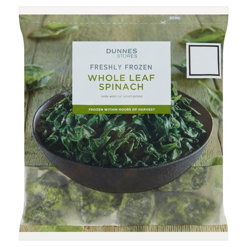 Dunnes Stores Freshly Frozen Whole Leaf Spinach 750g