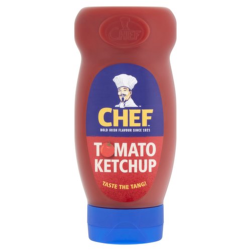 Tomato Ketchup<br/><br/><b>Features</b><br/>The original & favourite zingy ketchup<br/><br/><b>Pack Size</b><br/>490g ℮<br/><br/><b>Usage Other Text</b><br/>This pack contains an average of 32 servings<br/><br/><b>Usage Count</b><br/>Number of uses - Servings - 32<br/><br/><br/><b>Ingredients</b><br/>Tomatoes (140g per 100g Ketchup)<br/>Sugar<br/><span style='font-weight: bold;'>Barley</span> Malt Vinegar<br/>Vinegar<br/>Modified Maize Starch<br/>Salt<br/>Spices<br/><br/><b>Allergy Advice</b><br/>For allergens, see ingredients in <span style='font-weight: bold;'>bold</span><br/><br/><br/><b>Allergy Text</b><br/>Made on equipment that also processes Eggs and Mustard<br/><br/><br/><b>Storage Type</b><br/>Ambient<br/><br/><b>Storage</b><br/>Refrigerate after opening and consume within 8 weeks.<br/>
Best Before: See Cap.<br/><br/><b>Preparation and Usage</b><br/>Shake well before use.<br/><br/>Country of Origin - Ireland<br/><br/><b>Origin</b><br/>Made in Ireland to chef's secret recipe<br/><br/><b>Company Name</b><br/>Valeo Foods<br/><br/><b>Company Address</b><br/>Merrywell Industrial Estate,<br/>
Ballymount,<br/>
Dublin 12.<br/><br/><b>Telephone Helpline</b><br/>1800 855 706<br/><br/><b>Web Address</b><br/>www.valeofoods.com<br/><br/><b>Return To</b><br/>Valeo Foods,<br/>
Merrywell Industrial Estate,<br/>
Ballymount,<br/>
Dublin 12.<br/>
www.valeofoods.com<br/>
Customer Care Freephone 1800 855 706<br/>