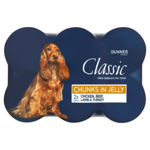 Dunnes Stores Classic Dog Food Chunks in Jelly 6 x 400g (2.4kg)