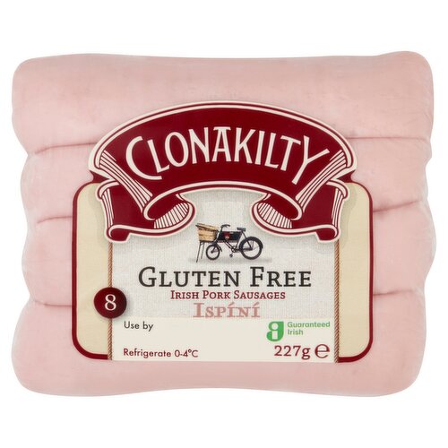 Clonakilty 8 Gluten Free Irish Pork Sausages 227g