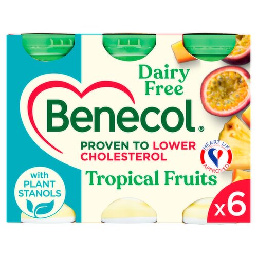 Benecol Tropical Fruits Yogurt Drink 6 x 65.5g (393g)