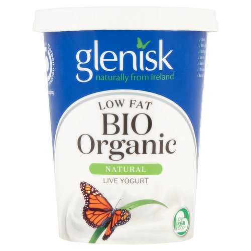 Glenisk Low Fat Bio Organic Natural Live Yogurt 500g