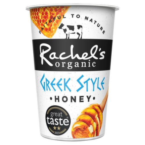 Rachel's Organic Greek Style Honey Naturally Bio-Live Yogurt 450g