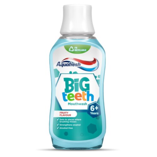 Aquafresh Kids Big Teeth Mouthwash Fruity Flavour 6-8 Years 300ml