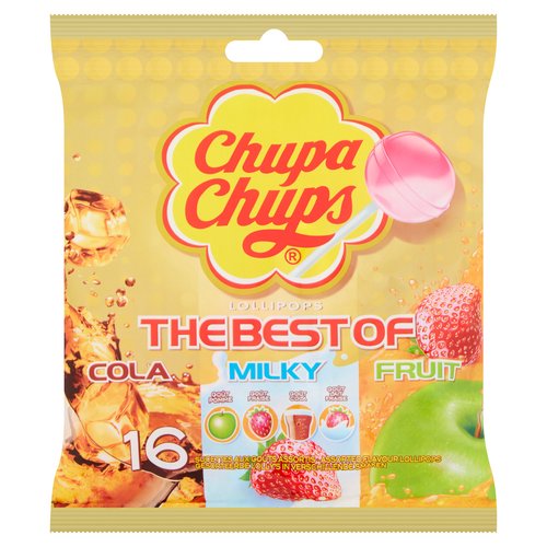 Chupa Chups 16 The Best of Assorted Flavour Lollipops 192g