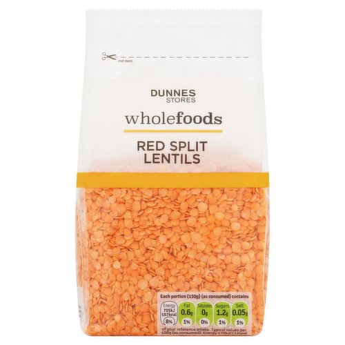 Dunnes Stores Wholefoods Red Split Lentils 500g