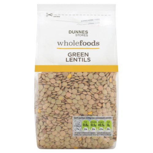 Dunnes Stores Wholefoods Green Lentils 500g