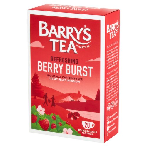 Barry's Tea Refreshing Berry Burst 20 Biodegradable Tea Bags 50g