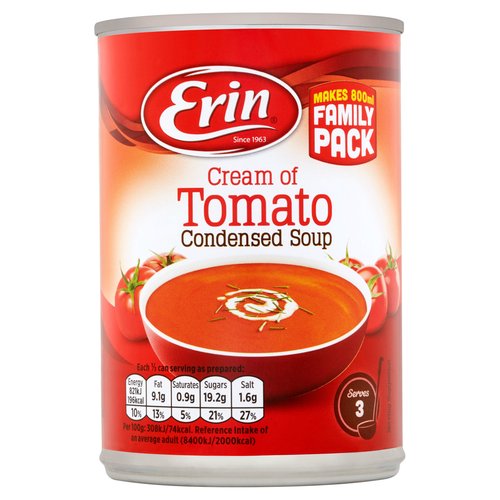 Erin Cream of Tomato Condensed Soup 400g