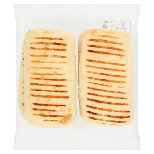 Deli Panini<br/><br/><b>Features</b><br/>Suitable for vegetarians<br/><br/><b>Lifestyle</b><br/>Suitable for Vegetarians<br/><br/><b>Pack Size</b><br/>368g ℮<br/><br/><br/><b>Ingredients</b><br/><span style='font-weight: bold;'>Wheat</span> Flour<br/>Water<br/>Palm Oil<br/>Rapeseed Oil<br/>Salt<br/>Sugar<br/>Dried Skimmed <span style='font-weight: bold;'>Milk</span><br/>Yeast<br/>Extra Virgin Olive Oil<br/>Semolina (<span style='font-weight: bold;'>Wheat</span>)<br/>Emulsifier (Mono- and Di-Glycerides of Fatty Acids)<br/><span style='font-weight: bold;'>Wheat</span> Gluten<br/>Malted <span style='font-weight: bold;'>Wheat</span> Flour<br/>Flour Treatment Agent (Ascorbic Acid)<br/><br/><b>Allergy Advice</b><br/>For allergens, including Cereals containing Gluten, see ingredients in <span style='font-weight: bold;'>bold</span>.<br/><br/><br/><b>Allergy Text</b><br/>Contains: <span style='font-weight: bold;'>Wheat</span>May also contain <span style='font-weight: bold;'>Milk</span>, <span style='font-weight: bold;'>Rye</span>, <span style='font-weight: bold;'>Barley</span>, <span style='font-weight: bold;'>Oats</span>, <span style='font-weight: bold;'>Spelt</span> and <span style='font-weight: bold;'>Kamut</span>.<br/><br/><br/><b>Storage Type</b><br/>Ambient<br/><br/>Country of Origin - Ireland<br/><br/><b>Company Name</b><br/>Dunnes Stores<br/><br/><b>Company Address</b><br/>46 - 50 South Great George's Street,<br/>
Dublin 2.<br/>
<br/>
Store 3,<br/>
Forestside S.C.,<br/>
Upr. Galwally Road,<br/>
Belfast,<br/>
BT8 6FX.<br/><br/><b>Return To</b><br/>Dunnes Stores,<br/>
46 - 50 South Great George's Street,<br/>
Dublin 2.<br/>
<br/>
Dunnes Stores,<br/>
Store 3,<br/>
Forestside S.C.,<br/>
Upr. Galwally Road,<br/>
Belfast,<br/>
BT8 6FX.<br/>